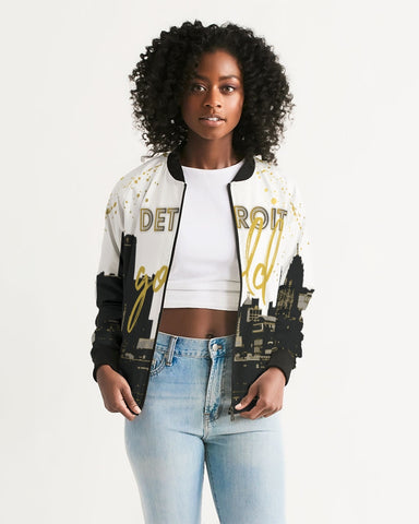 House of Djoser: "DETROIT-GOLD" Women's Bomber Jacket