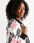 House of Djoser: "Pink Pastoral" Women's Bomber Jacket