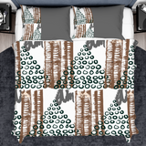 House of Djoser: "Stick & Stone" Custom 3 Pieces King Size Bedding Cover Set 93" x 89" Pillowcases & Quilt Cover