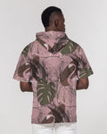 House of Djoser: "Taupe Pink Jungle" Premium Heavyweight Short Sleeve Hoodie