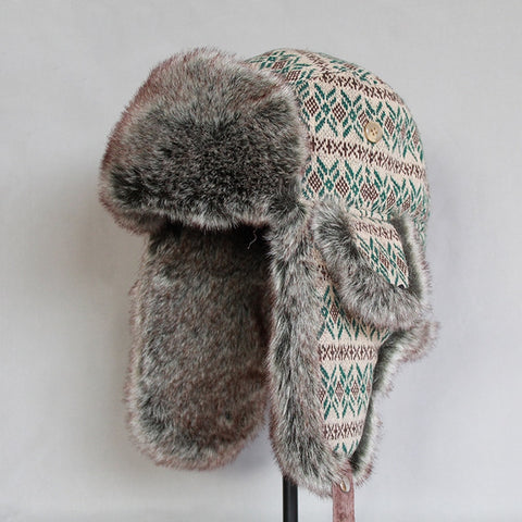 House of Djoser: Bomber Trapper Hat - Snow Cap with Ear Flaps
