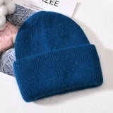 House of Djoser:  Knitted Scullies/Beanies with Wool & Real Rabbit Fur